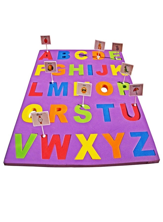 MUREN® Interlocking Alphabet Puzzle with Flags for Kids Learning & Education-Early Learning Mind Games for Kids- Puzzle with Flags, and Manual, for 3+ Years Old-Multicolor - Image 1